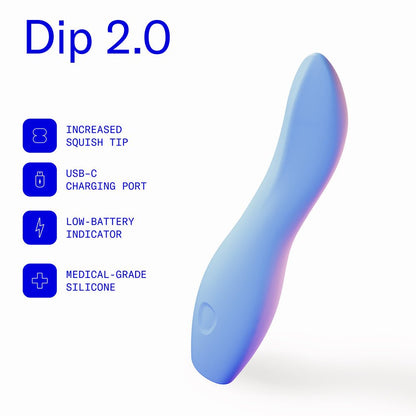 Vibrators Dame Dip 2.0 Vibrator Periwinkle